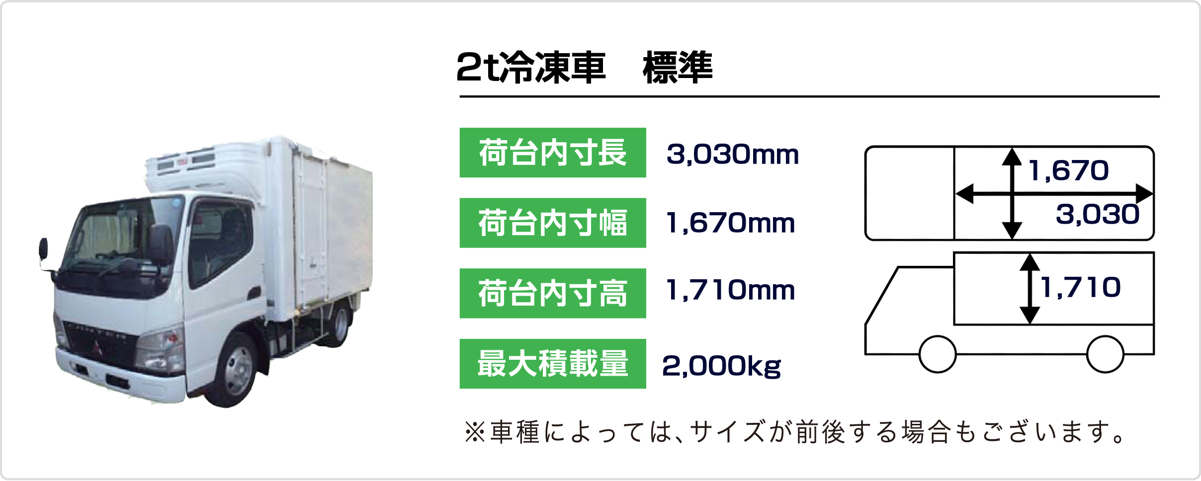 2t冷凍車ロング